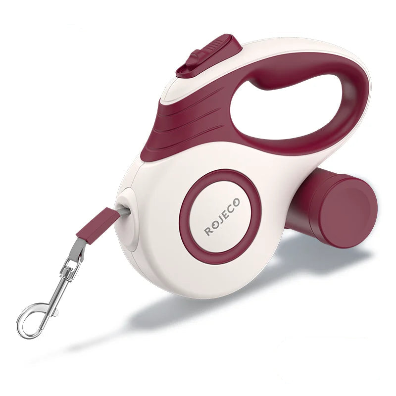 ROJECO - Verlengbare Hondenriem 3M of 5M - incl. Poepzakjehouder